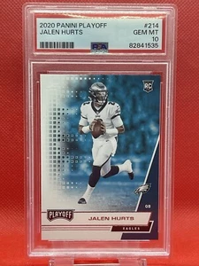 Jalen Hurts 2020 Panini Playoff Football RC #214 PSA 10 Philadelphia Eagles 🔥 - Picture 1 of 2