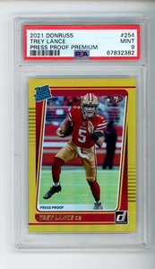 2021 Panini Donruss Rated Press Proof Premium Trey Lance PSA 9 MINT Rookie RC - Picture 1 of 2