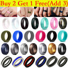 Men Women Silicone Wedding Ring Rubber Band Casual Sport Gym Gift Glitter 1pc AU