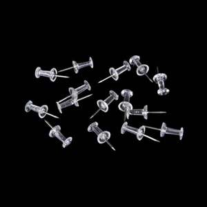 High 40 Pcs Transparent Push Pins Notice Board Map Thumb Tacks Point Bulletin - Picture 1 of 10
