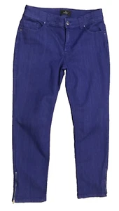 Purple Chicos So Slimming Purple Ankle Jeans Chico's Size 0 US Size 4 zipper leg - Picture 1 of 12