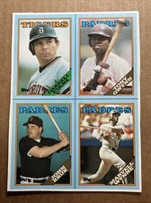 1988 Topps Box Bottom Panel Tony Gwynn, John Kruk, Darrell Evans.