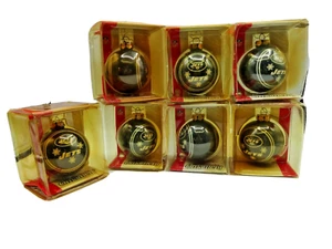 Forever Collectibles NY Jets Logo Glass Ball Ornaments (Lot of 7) NIP Vintage - Picture 1 of 4