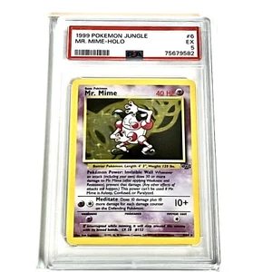 PSA 5 1999 Pokemon #6 Jungle MR. MIME - Holo PSA 5 EX - Picture 1 of 1