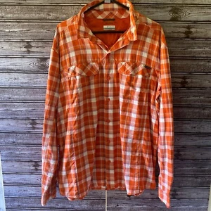 Columbia Men's Omni-Shade Long-Sleeved Button-Down Shirt Size XL Plaid Logo - Picture 1 of 7