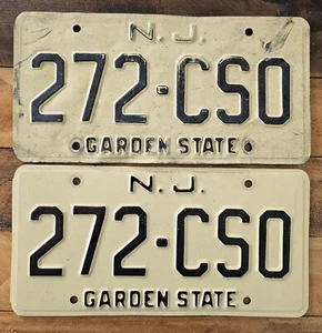 1970's New Jersey NJ License Plates Pair 272-CSO Garden State - Picture 1 of 2