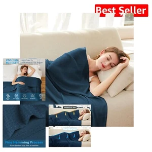 Cooling Blanket Made from 100% Bamboo, Soft & Breathable, Ideal for Hot Sleepers - Picture 1 of 10