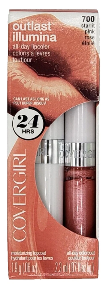 NEW CoverGirl Outlast Illumina 24 Hr All-Day Lipcolor- 700 STARLIT PINK - Image 1 of 1