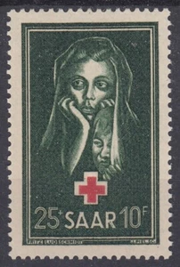 SARRE SAARGEBIET : 1951 - CROIX ROUGE N° 292 NEUF * GOMME TRACE DE CHARNIERE - Picture 1 of 2