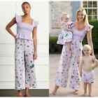 HILL HOUSE lavender sea creatures 100% linen The Skylar Pants NWT Small