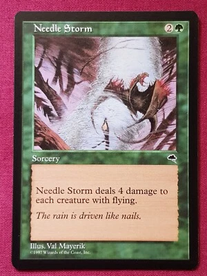 Magic The Gathering TEMPEST NEEDLE STORM green card MTG - Image 1 of 2