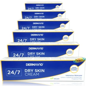 6x Derma V10 24/7 Unscented Intensive Skincare Hand Body Face Daily Cream 100ml - Picture 1 of 1