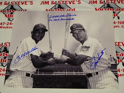 BILLY WILLIAMS & RON SANTO SIGNED 16X20 W/ INSCRIPTION - JSA COA - CHICAGO CUBS - Image 1 of 4