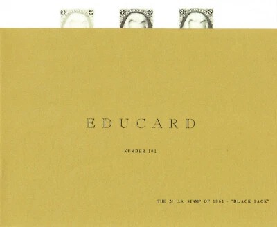 Von corp EDUCARD No. 101 Proof Card US 1861 Black Jack Andrew Jackson with Cover - Image 1 of 3