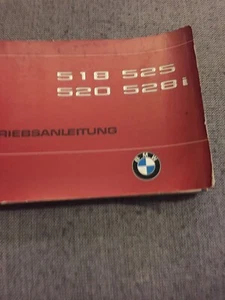 BMW 5er E12 - 518 520 525 528i "1978" Betriebsanleitung - Bedienungsanleitung - Bild 1 von 3