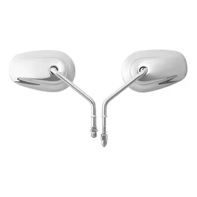 Espejos retrovisores cromados de 8 mm aptos para Harley Davidson Sportster Road King Dyna Foto 1 de 4