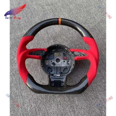 Alcantara 碳纤维方向盘车架 适用于奥迪 S3 S4 S5 Q3 SQ5 RSQ3 A7 — 第 1/4 张图片