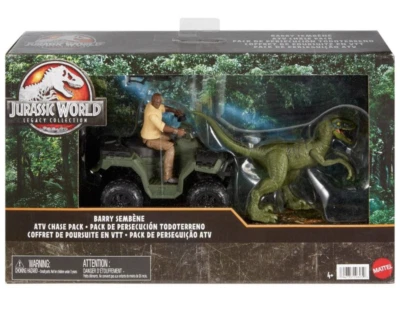 Jurassic World Mattel HTP62 Barry Sembène & Velociraptor NEU