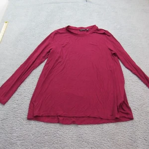 H by Halston Essentials Pullover Damen Med Modal Stretch Langarm weinrot - Bild 1 von 9