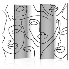 DIVISORE SPAZIO PARAVENTO parete spagnola PARETE DIVISORIA FOTO viso line art bianco