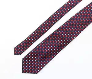 Michaelis Mens Multicoloured Geometric Silk Pointed Tie One Size - Picture 1 of 12
