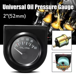 2'' 52mm 0~100 PSI LED Pointer Oil Pressure Gauge Fuel Press Meter - Picture 1 of 9