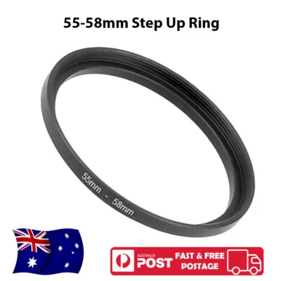55-58 mm 55mm to 58mm 55mm-58mm Metal Step-Up Stepping Up Ring Filter Adapter - image 1 of 2