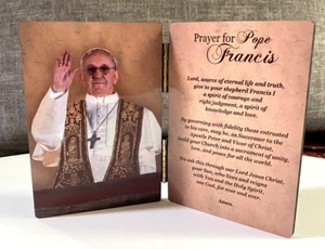 Prayer For Pope Francis Diptych By Nelson Fine Arts Steubenville OH - Foto 1 di 5