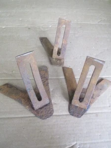 3 Vtg  6-7" Cultivator Teeth Sweep Plow Arrow Head Point Tiller Blades Blade R1 - Picture 1 of 5