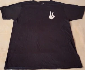 Artist Union Clothing Co Mens Skeleton Hand Peace Sign T-Shirt Size M - Picture 1 of 3