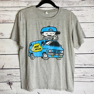 Vtg Anvil Mac Miller Mens Medium Blue Bar Rap Hip Hop Short Sleeve Tee T Shirt - Picture 1 of 6