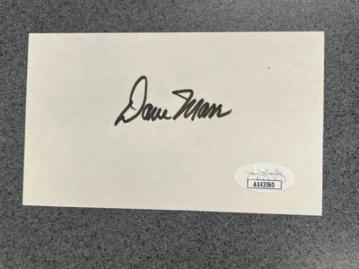 Dave Marr Signed Cut 3 x 5 Index Card- JSA Authenticated Golf - Image 1 of 3