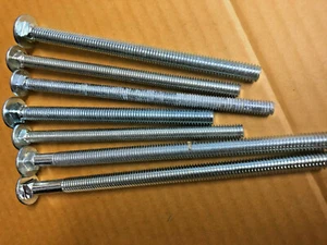 F3 Carriage Bolt Zinc Plated Bolts 307A Steel - 1/4" and 3/8" 5.5" and 7" L - Picture 1 of 2
