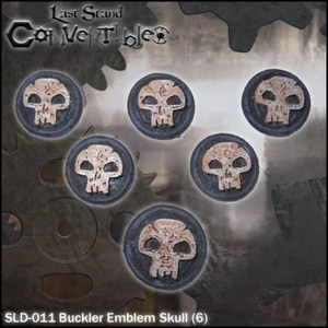 LAST STAND CONVERTIBLES BITS SHIELDS - BUCKLER EMBLEM SKULL (6) - Picture 1 of 1