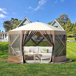 1.8m*1.8m Gazebo Screen Tent Outdoor Camping Shelter Tent Portable Carrying Bag - Picture 1 of 18