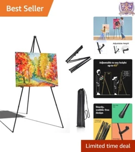 Portable Aluminum Easel 63 Inch Lightweight Tripod for Art Displays & Signs - Picture 1 of 8