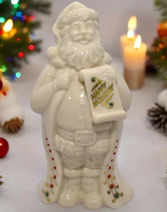 Lenox China Jewels Collection Santa's List Happy Holiday Made In USA Issued 1993 - Picture 1 of 15