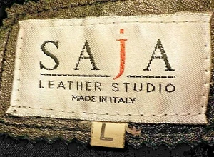 Her (L) Buttersmooth SAJA Lederstudio; Italienjacke, schwarz. Windhals, schön - Bild 1 von 10