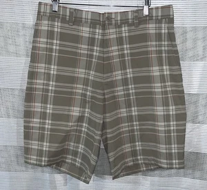 Nike Golf Fit Dry Tan Plaid Golf Shorts Men's Size 36 Inseam 11” - Picture 1 of 5