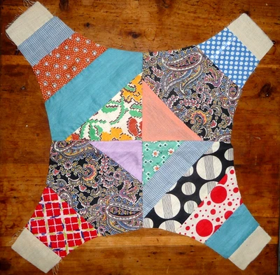 Antique Vintage ROCKY ROAD to KANSAS Quilt Block Variation  c. 1930-40’s - Image 1 of 4