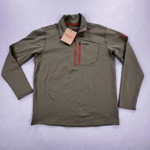 Simms Thermo 1/4 Zip Pullover Herren XL grün Grid Fleecepullover Daines Montana - Bild 1 von 14