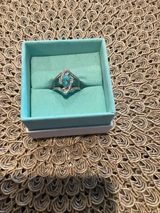 Damenring Sterlingsilber Türkis Größe 7 - Bild 1 von 6