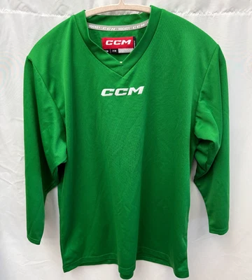 Camiseta deportiva de práctica de hockey CCM Junior S/M Kelly verde usada en excelente estado pequeña mediana Foto 1 de 4