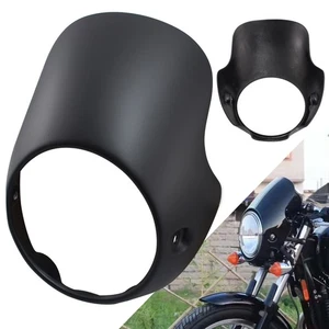 Parabrisas de 7"" negro mate para Triumph Ducati Monster - Imagen 1 de 18