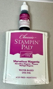 ¡NUEVO EN PAQUETE! ~ ¡Stampin' Up! Almohadilla de tinta clásica y botella de recarga ~ MAGENTA MARAVILLOSO #03100 - Imagen 1 de 2