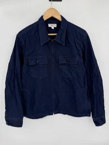 Chaqueta J.Crew Wallace & Barnes Cremallera Completa Tareas Para Hombres Mediana Azul Marino Trabajo - Imagen 1 de 6
