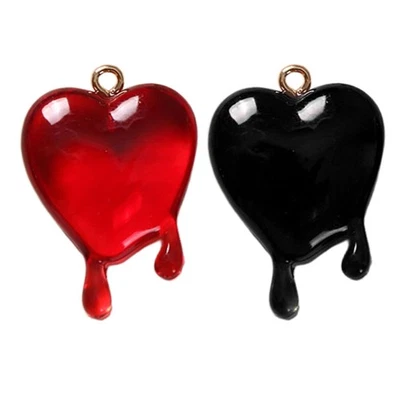 Acrylic Color Love Drop Blood Pendant for DIY Keychain Necklace Jewelry Making - image 1 of 4