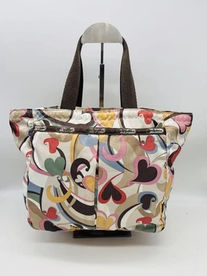 LeSportsac Tote Bag Beige with Heart Pattern - Image 1 of 4