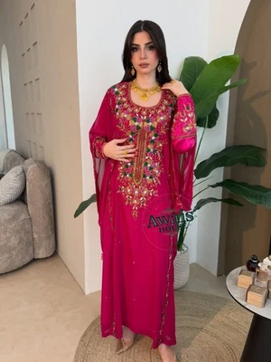 Polyster caftan abaya farasha jalabiya islamic clothing muslim evening caftan - Image 1 of 4