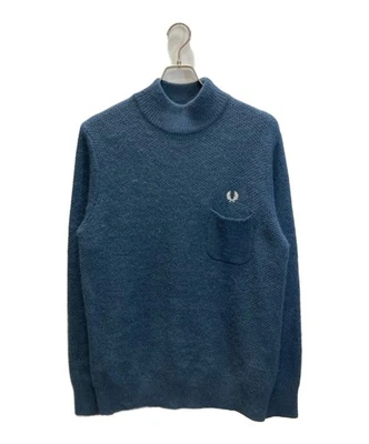 FRED PERRY Pique 针织套衫尺寸:S 海军蓝 F3249 男式 — 第 1/4 张图片